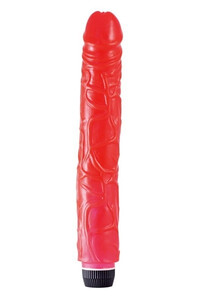 Długi żelowy wibrator Penis Perfect Pleasures 32 cm czerwony 251993