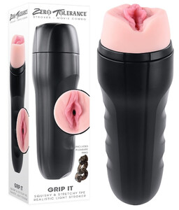 DYSKRETNY MĘSKI MASTURBATOR W TUBIE WAGINA + RING GRIP IT 021263