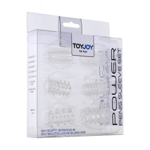 6 nakładek na penisa Toy Joy Power Clear 405128