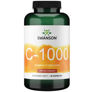 WITAMINA C Z DZIKĄ ROŻĄ SWANSON VITAMIN C WITH ROSE HIPS 90 kaps. 110547