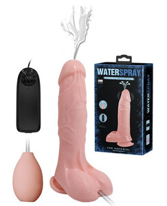 Penis z wytryskiem i wibracjami WATER SPRAY 317022