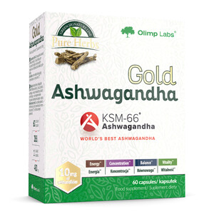 Olimp Ashwagandha Gold Relaksuje Wzmacnia Organizm 60 kaps. 094217