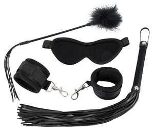 Zestaw Bondage Kajdanki Pejcz Maska Piórko Bad Kitty Fetish Set 2491281-1001