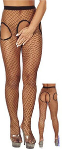 Rajstopy kabaretki z otworami Fishnet Suspender Tights S/M 540250