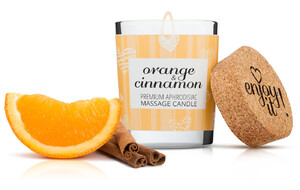 Świeca do masażu z feromonami ENJOY IT! Orange & Cinnamon 010373