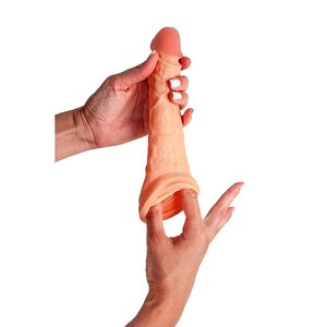 NAKŁADKA NA PENISA + OTWÓR NA JĄDRA PRZEDŁUŻKA FANTASY TOYS 511425