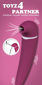 Ssący stymulator łechtaczki i sutków z wibratorem Toyz4Partner 907460