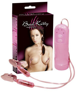 Wibrujące klamerki na sutki Bad Kitty 571660