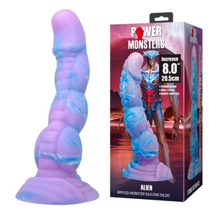 PRĄŻKOWANY EGZOTYCZNY PENIS Z GUZAMI I KROSTAMI DILDO ANAL WAGINA ALIEN 339796