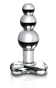 Kulisty szklany korek analny z nóżką Kulki Analne Icicles No. 47 Pipedream PD2947-00