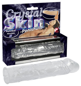 Żelowa nakładka na penisa Żylasta Crystal Skin Penishulle 520594