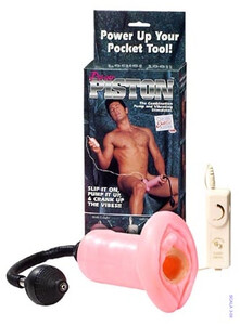 Pompowany masturbator z wibracjami wagina Power Piston 007421