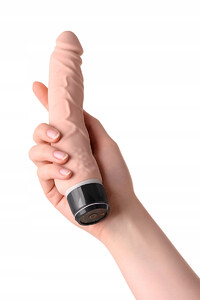 Smukły realistyczny wibrator do cipki i pupki Żylasty penis Slim Fit 7 funkcji silikon 004806
