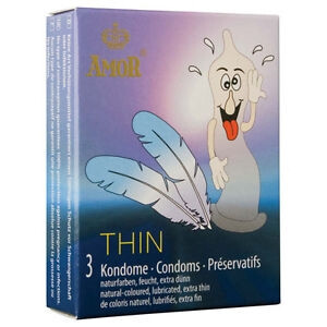 Cienkie prezerwatywy Amor THIN 3 szt. 503507