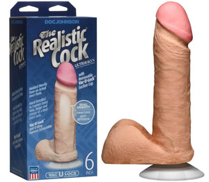 Realistyczny penis z jądrami The Realistic Cock ULTRASKYN 6 cali 0276-01-BX