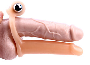 Nakładka z Dildo do Seksu Analnego Penis z wibracjami TRIPLE STIMULATOR 374141