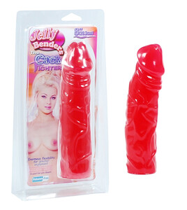 Czerwony gruby żelowy penis bez jąder The Cock Fighter Dildo 8 cali 110334