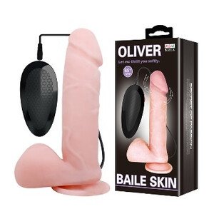 OBROTOWY PENIS Z JĄDRAMI ROTACJA WIBRACJE DILDO OLIVER 304466