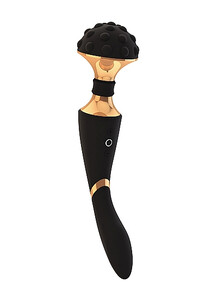Dwustronny elegancki masażer-wibrator intymny 2w1 Vive Shiatsu Black 607089