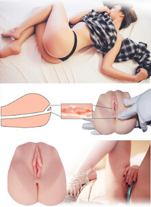 Ogolona cipka i dupka z wibracjami Sztuczna Pochwa Anus LOVETOY 901093