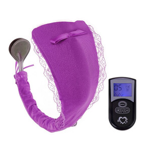 Wibrujące stringi na pilota RC PURPLE BW-014072W