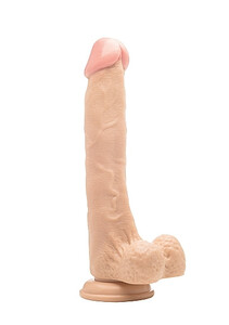 Długi bardzo realistyczny penis z jądrami RealRock Realistic Cock 10 cali REA018SKN