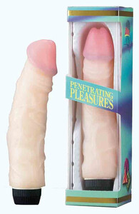 Gruby żelowy realistyczny wibrator Penis Jelly Penetrating Pleasures 20 cm 3144