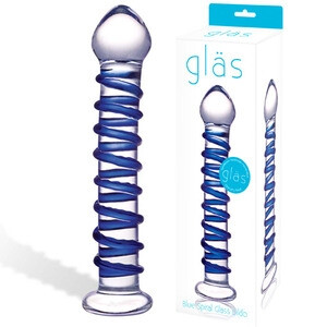 Szklane Dildo GLAS BLUE SPIRAL 063392