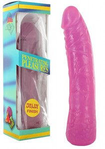 Żelowy penis bez jąder Dildo Jelly Purple Dong 220203