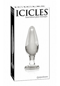 Gładki szklany korek analny Icicles Nr. 26 medium PD2926-00