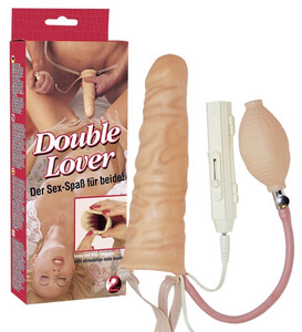 Pompowana nakładka wibracyjna na penisa Double Lover Strap-on 552585