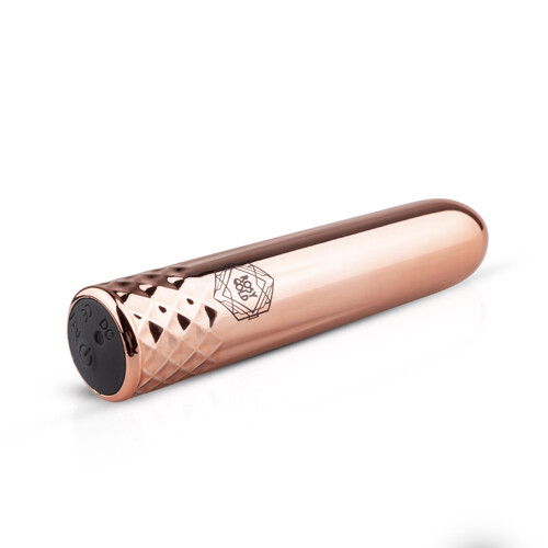 Luksusowy Mini Wibrator Masażer Łechtaczki Rosy-Gold 10 Funkcji USB 000865
