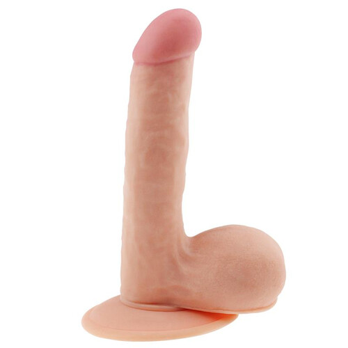 Elastyczny sztuczny penis z jądrami DILDO Ultra Soft 7,5 cali 900201