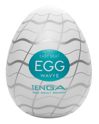 Żelowy masturbator w kształcie jajka z wypustkami TENGA EGG WAVY II 556481