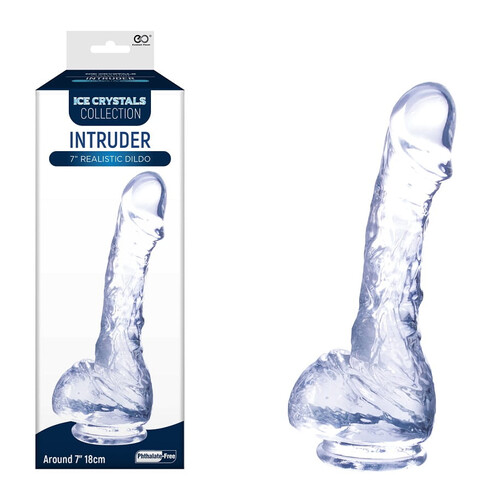 REALISTYCZNE DILDO SZTUCZNY PENIS NA PRZYSSAWCE Z JĄDRAMI INTRUDER 7" 633003