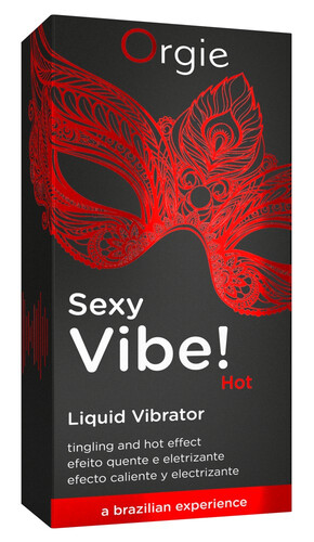 TRUSKAWKOWY WIBRATOR W ŻELU + EFEKT ROZGRZEWAJĄCY ORGIE SEXY VIBE! HOT 15 ML 351119