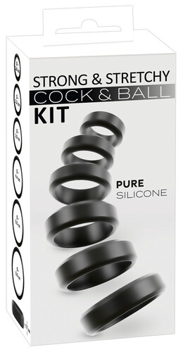 ZESTAW PIERŚCIENI DO PENISA I ROZCIĄGANIA JĄDER COCK &amp; BALL KIT 678648
