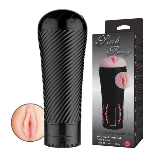 Masturbator Wagina Cyberskin z Wibracją w Tubie 22 cm BM-00900T31Z