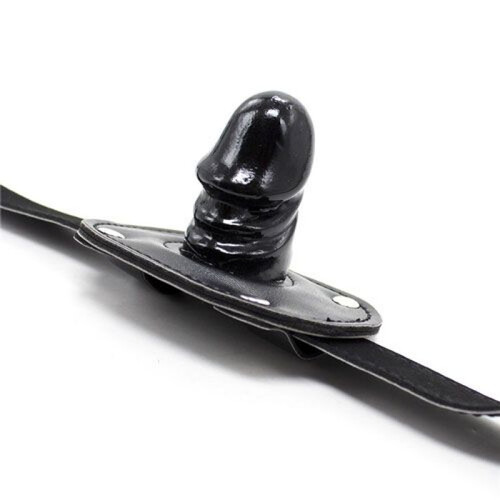 Knebel z penisem zamykany kłódka Fetish Art 904270