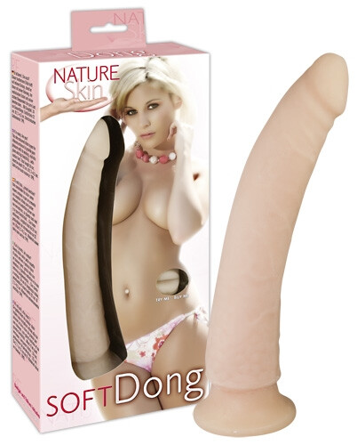 Długi penis bez jąder Cyberskóra Nature Skin Soft Dong Dildo 507164