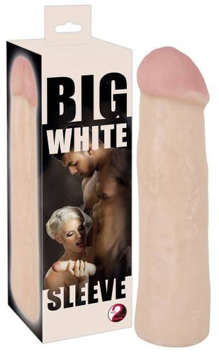 Duża i gruba nakładka na penisa Big White Sleeve 507962